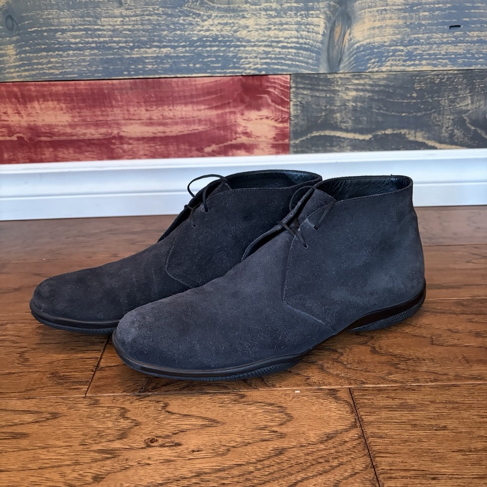 Vintage Prada Suede Chukka Boots Dark Grey 90s 2000s 2107 Size 7UK 8US Men